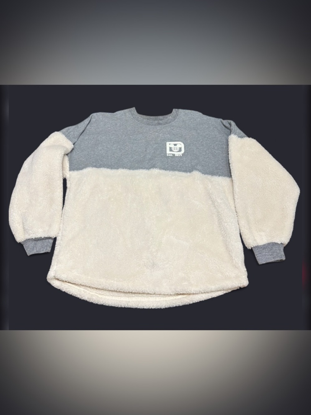 Disney World Spirit Jersey Sherpa Fleece Pullover Size Medium Authentic
